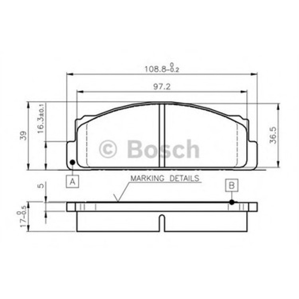 BOS-0986TB2002 - FREN BALATASI ON WVA 20074 -( FIAT : M131 ) (4236412 )